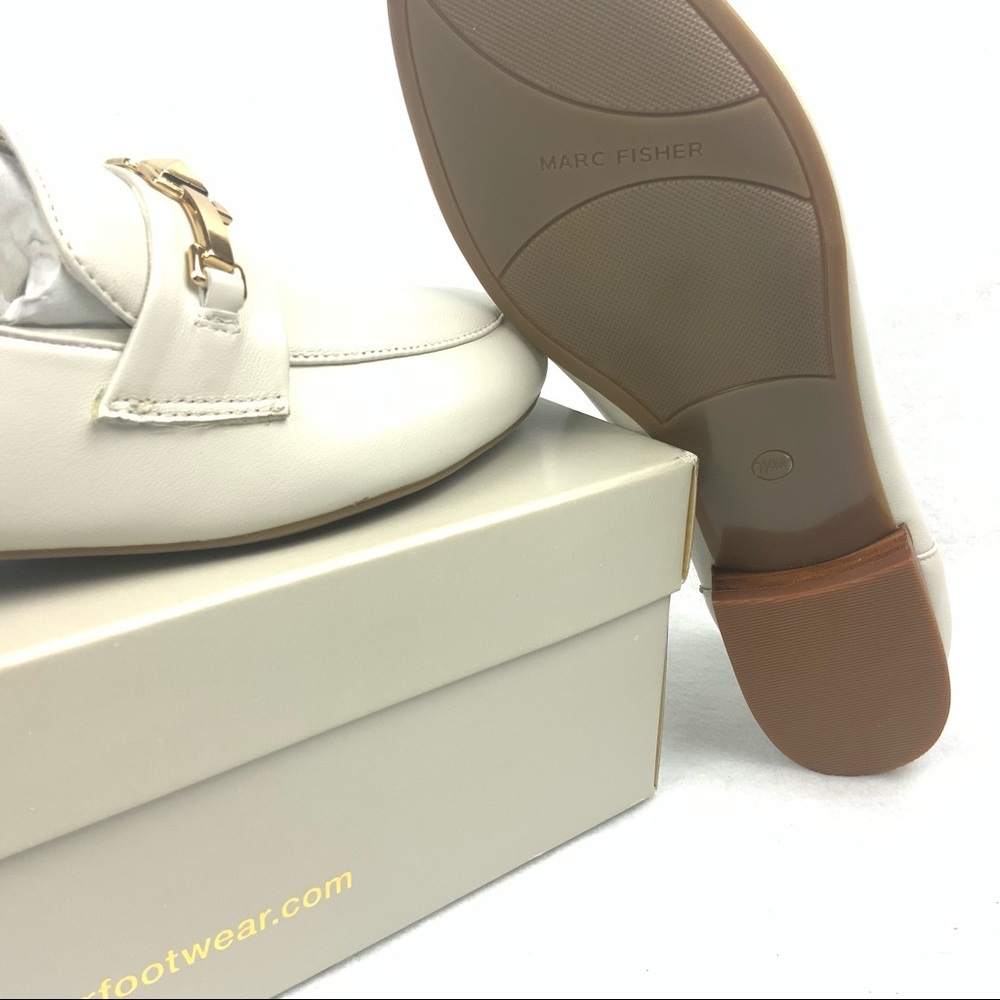 Marc Fisher Ebera Ivory Leather Size 7.5 - Picture 3 of 5